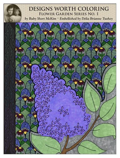 Designs Worth Coloring:Flower Garden #1 - Cover