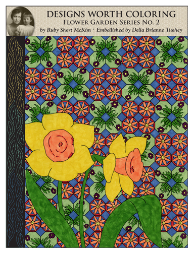 Designs Worth Coloring:Flower Garden #2 - Cover