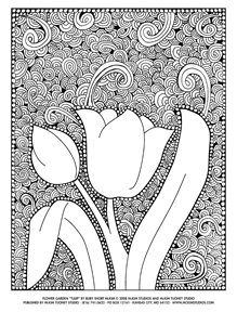 Designs Worth Coloring: Tulip